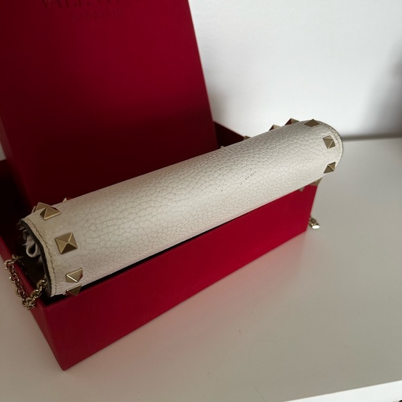 VALENTINO GARAVANI Rockstud Wallet On Chain White Full-Set - Picture 4 of 10
